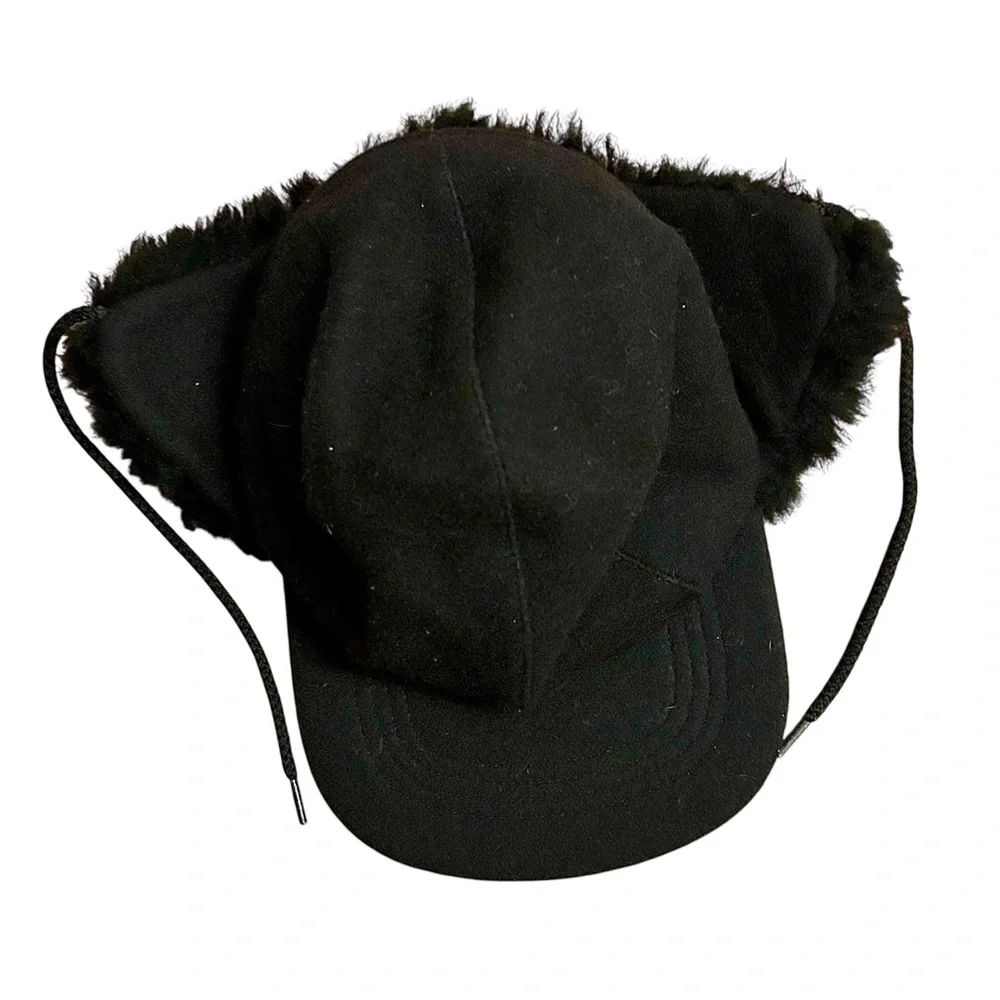 C.C. Filson Double Mackinaw Wool‎ Black Shearling Cap Small Outdoors Heritage